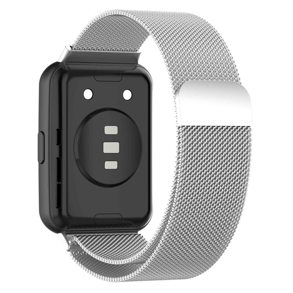 Pulsera milanesa para Huawei Watch Fit 2, Plata