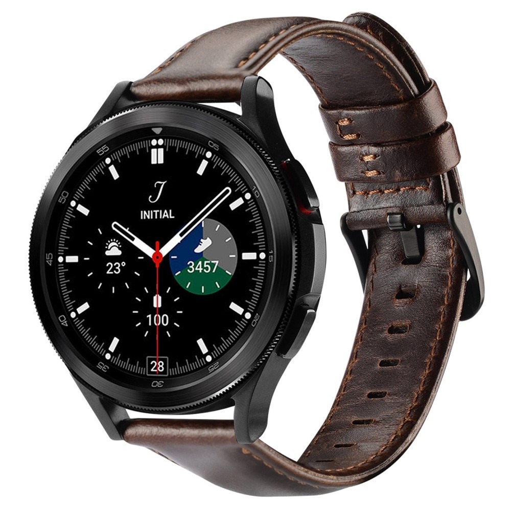 Correa de cuero Samsung Galaxy Watch 6 Classic 43mm Brown