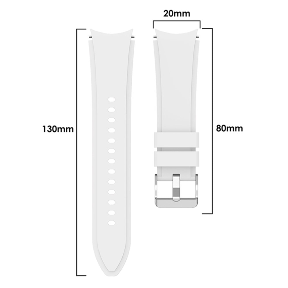 Full Fit Correa silicona Samsung Galaxy Watch FE, blanco