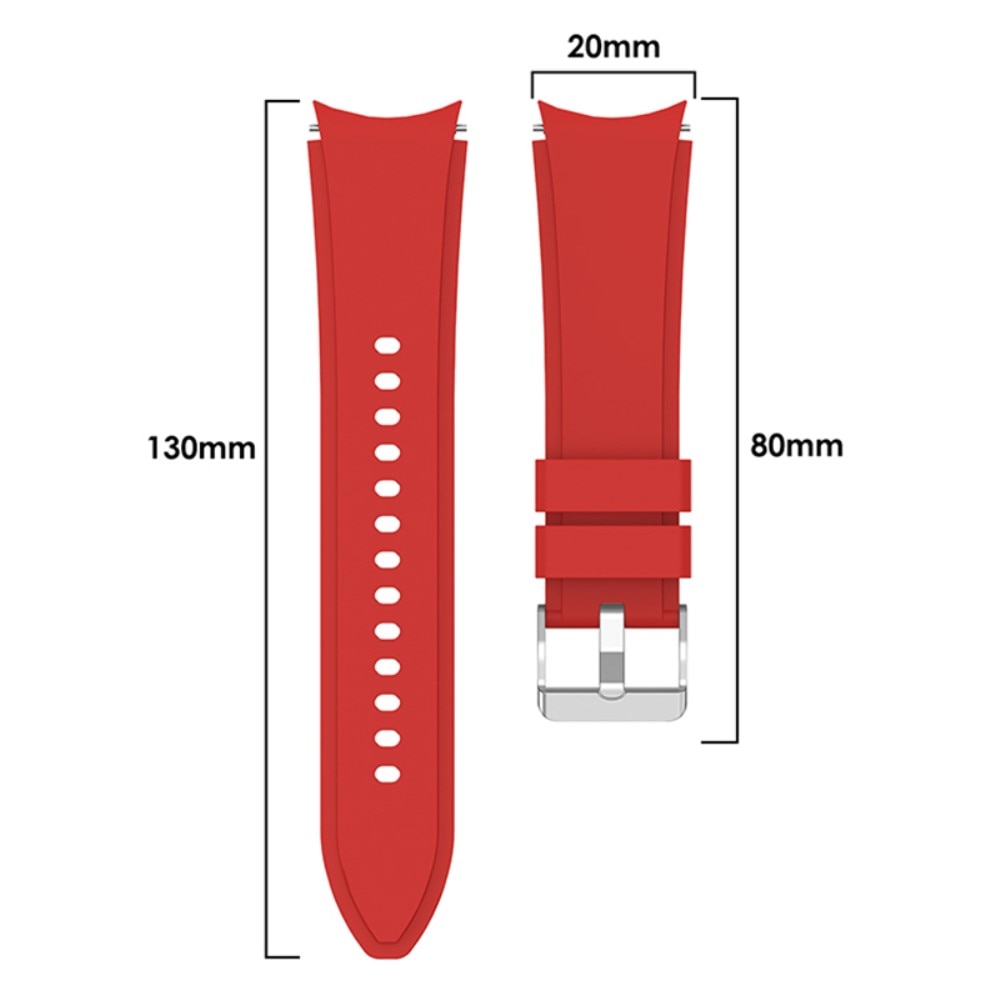 Full Fit Correa silicona Samsung Galaxy Watch FE, rojo