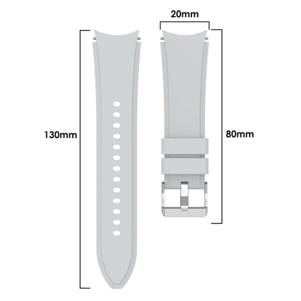 Full Fit Correa silicona Samsung Galaxy Watch 6 Classic 43mm, gris
