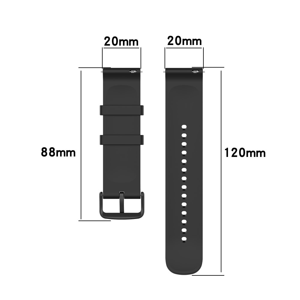Correa de silicona para Samsung Galaxy Watch 4 Classic 46mm, negro