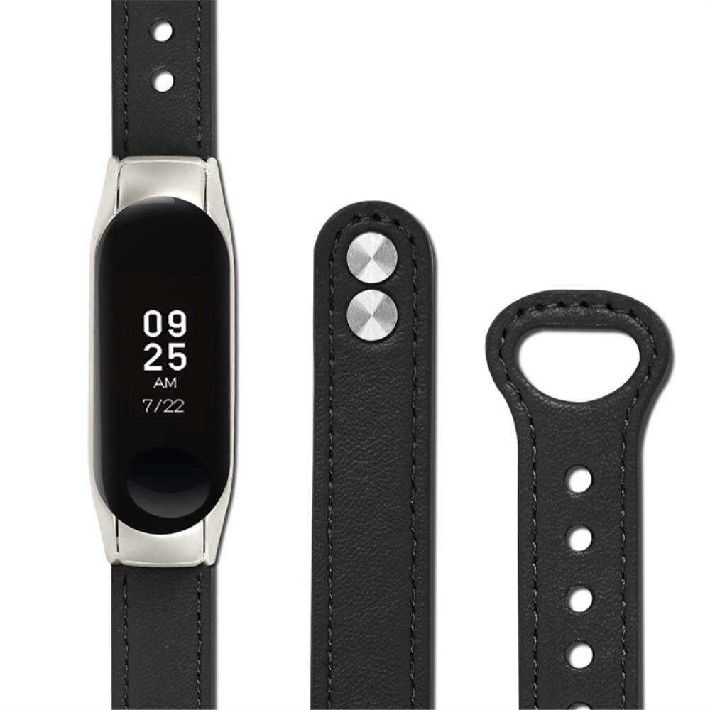 Correa Clásica de piel Xiaomi Mi Band 5/6 negro