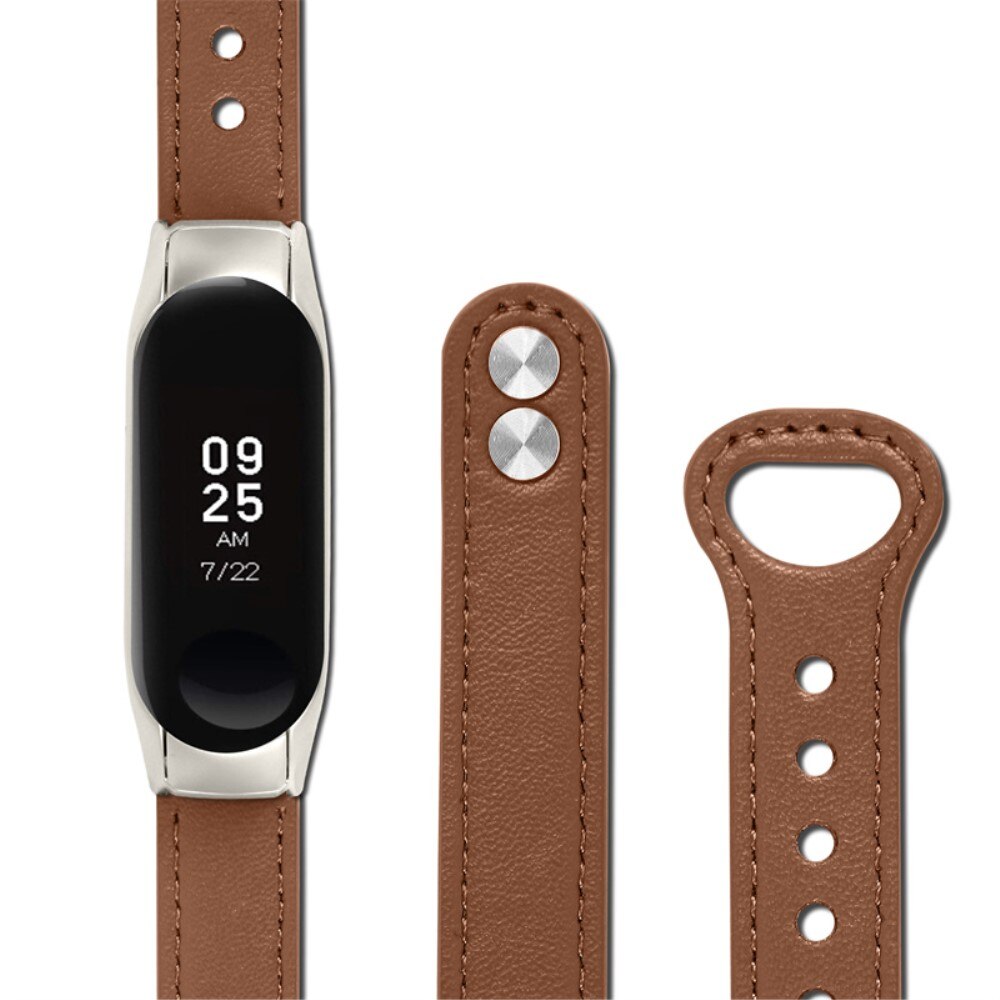 Correa Clásica de piel Xiaomi Mi Band 5/6 marrón