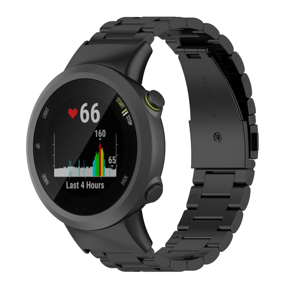 Correa de acero Garmin Forerunner 45 Negro