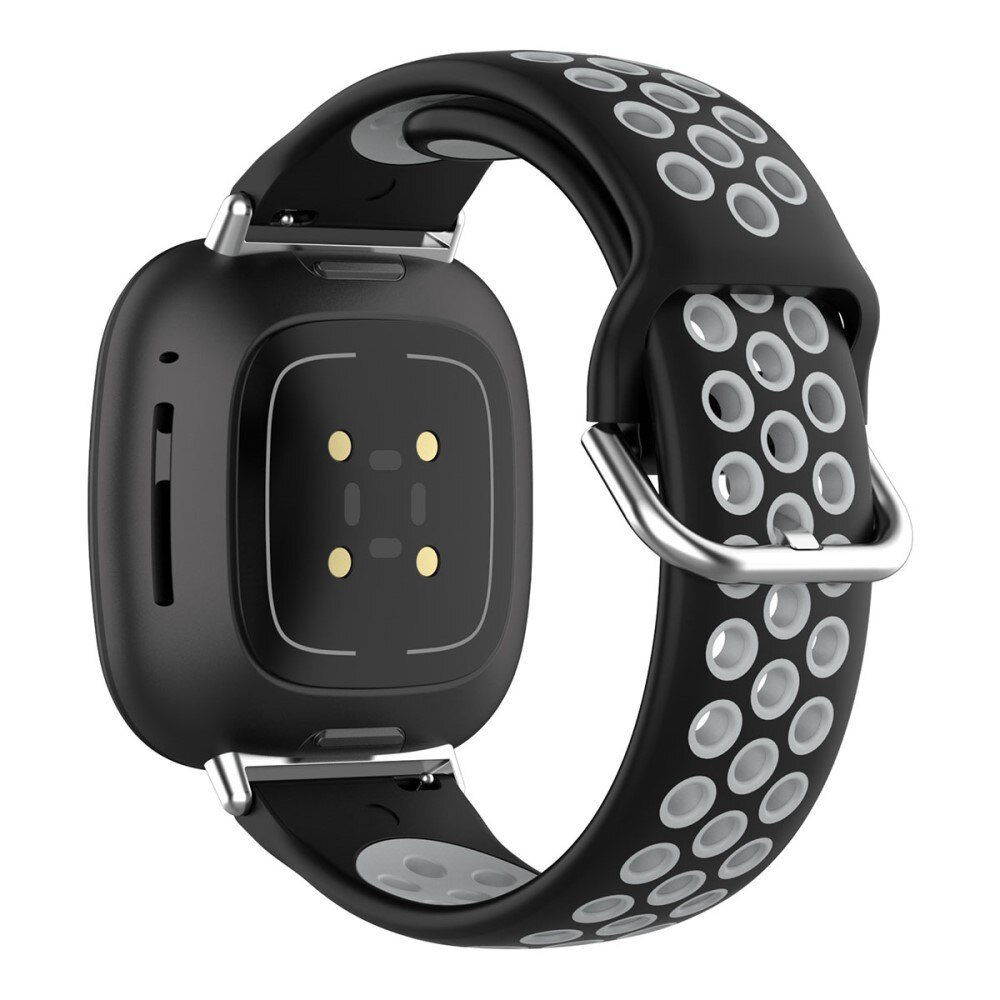 Correa Sport de silicona Fitbit Versa 4 Negro