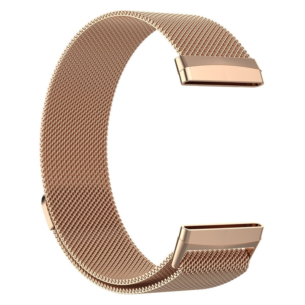 Pulsera milanesa para Fitbit Versa 4, Oro rosa