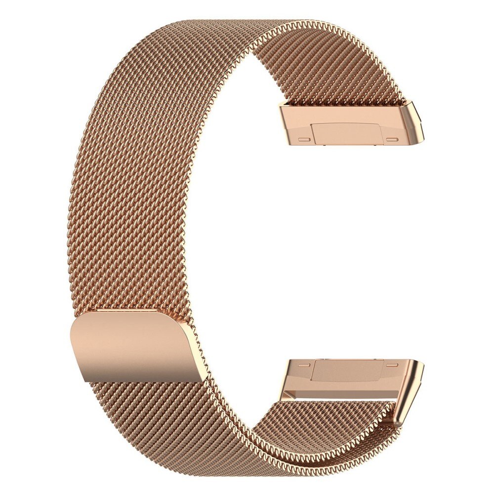 Pulsera milanesa para Fitbit Versa 3/Sense, oro rosa