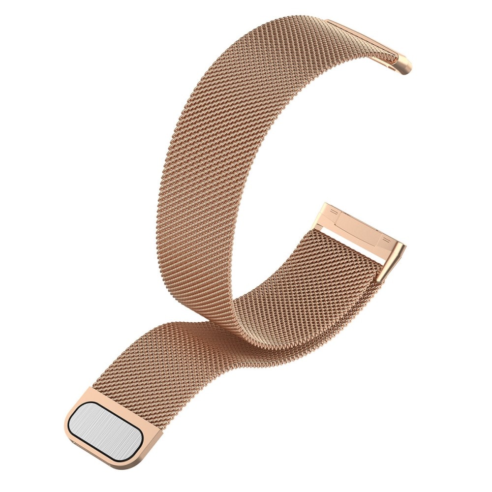 Pulsera milanesa para Fitbit Versa 4, Oro rosa
