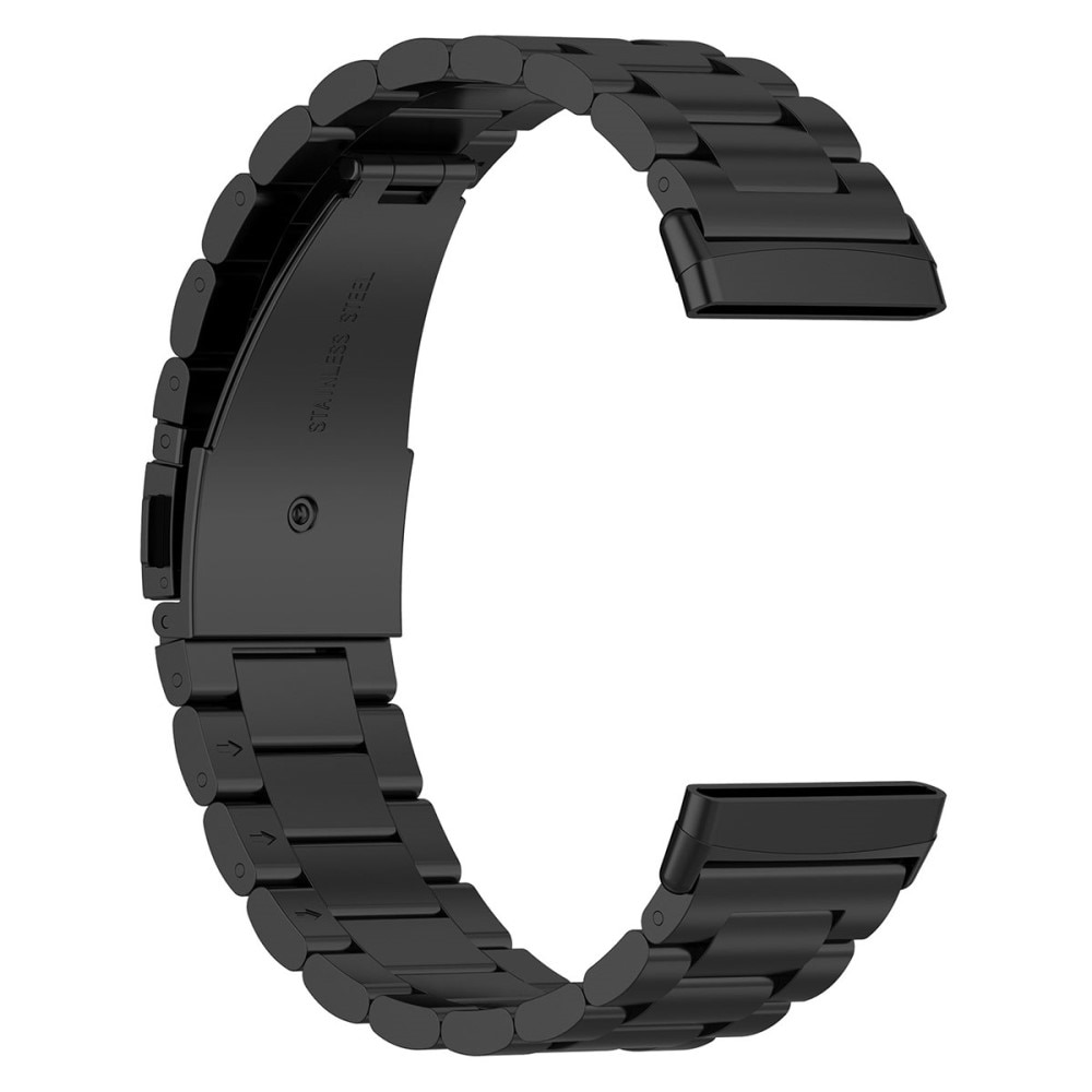 Correa de acero Fitbit Sense/Versa 3 Negro