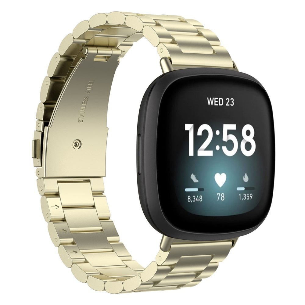 Correa de acero Fitbit Versa 3/Sense Oro