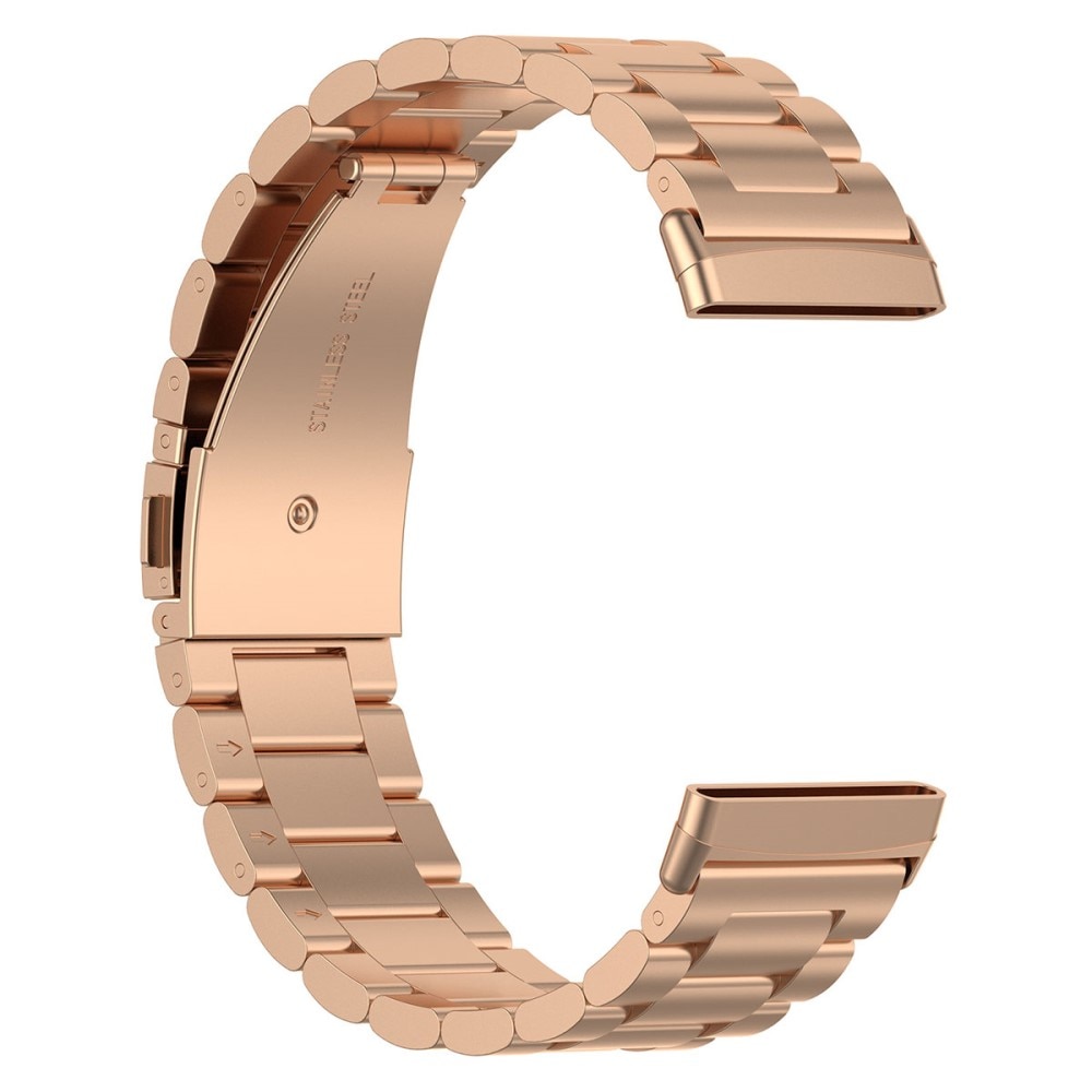 Correa de acero Fitbit Versa 4 Oro rosa