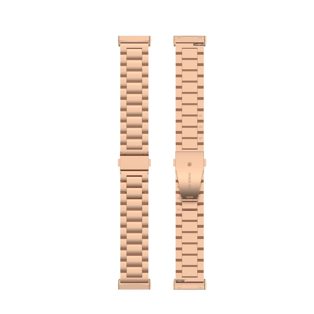 Correa de acero Fitbit Versa 3/Sense Oro rosa