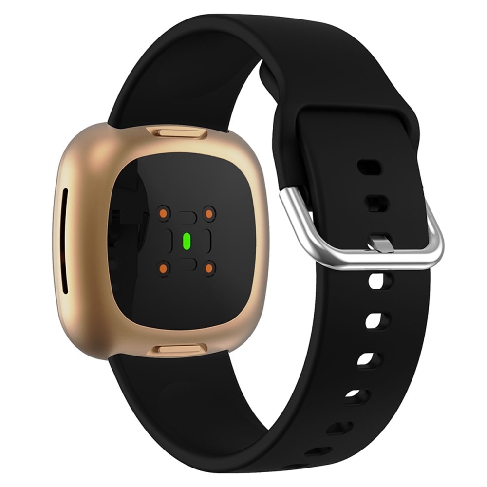 Correa de silicona para Fitbit Versa 3, negro