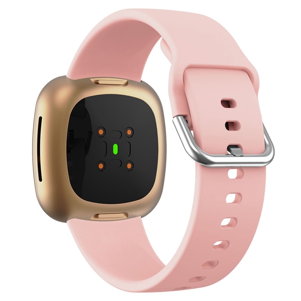 Correa de silicona para Fitbit Versa 4, rosado