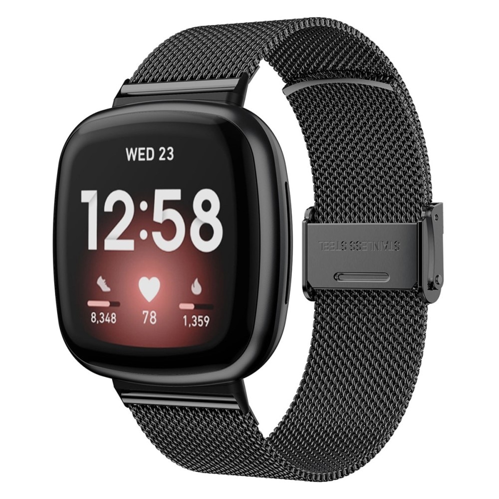 Correa de malla Fitbit Versa 3/Sense Black