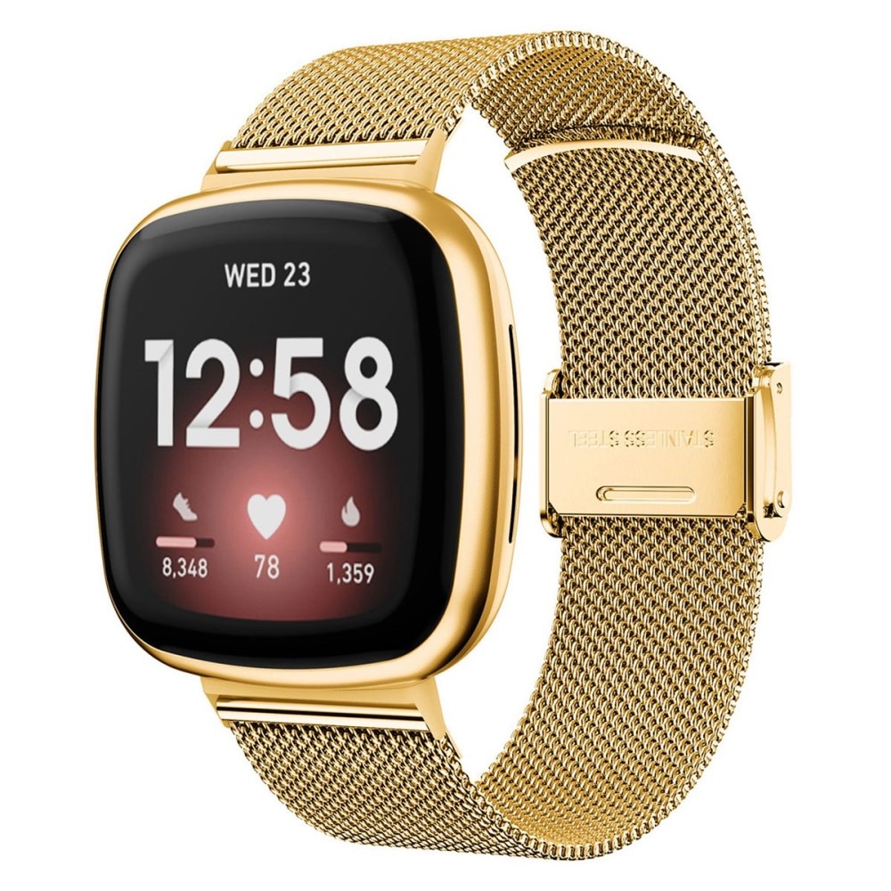 Correa de malla Fitbit Versa 3/Sense Gold