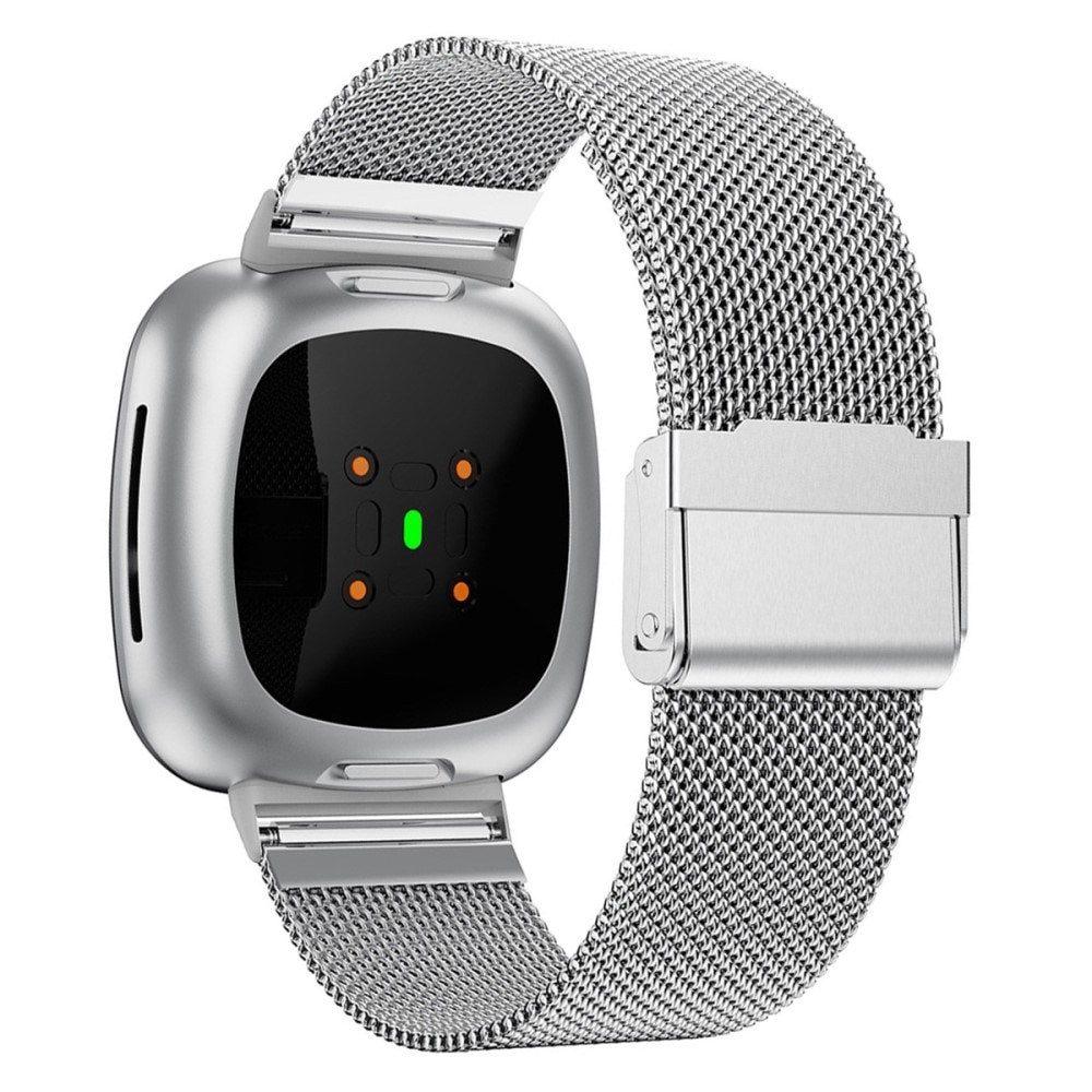 Correa de malla Fitbit Versa 3/Sense Plata