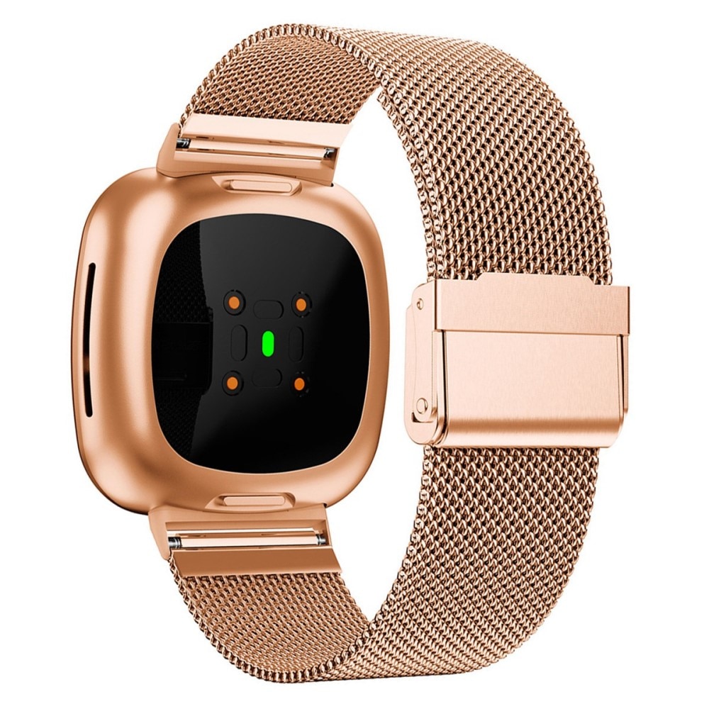 Correa de malla Fitbit Versa 3/Sense Oro rosa