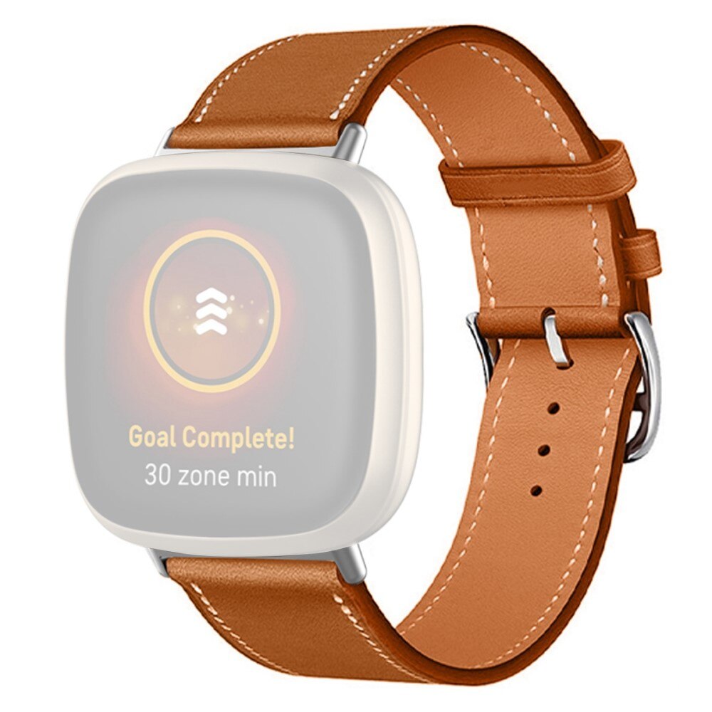 Correa de Piel Fitbit Sense 2 Marrón