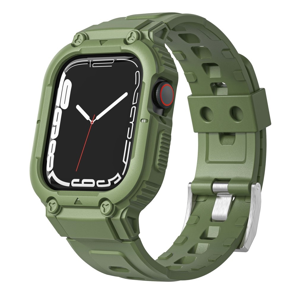 Correa con funda Aventura Apple Watch 45mm Series 9 verde