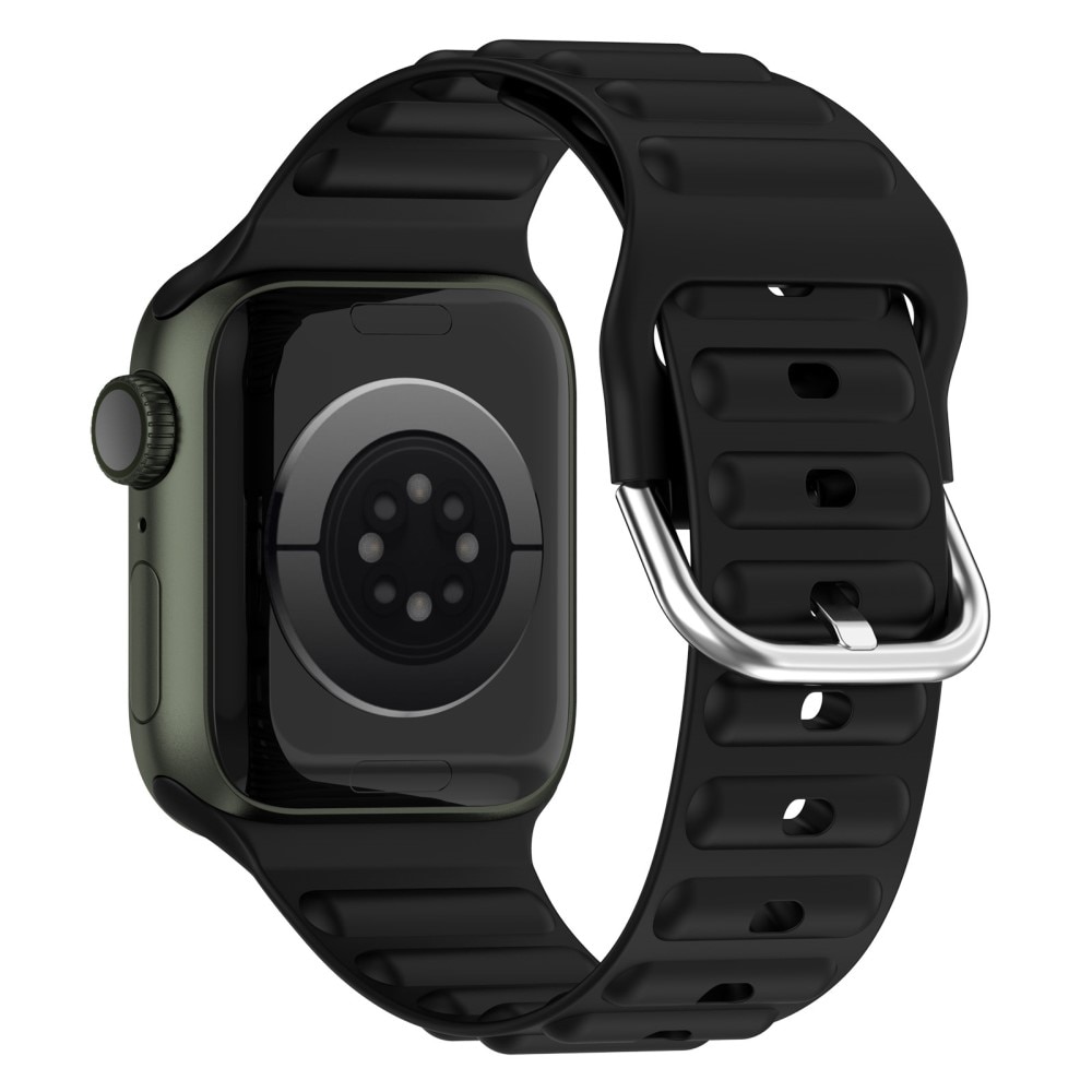 Correa silicona Resistente Apple Watch 45mm Series 7 negro