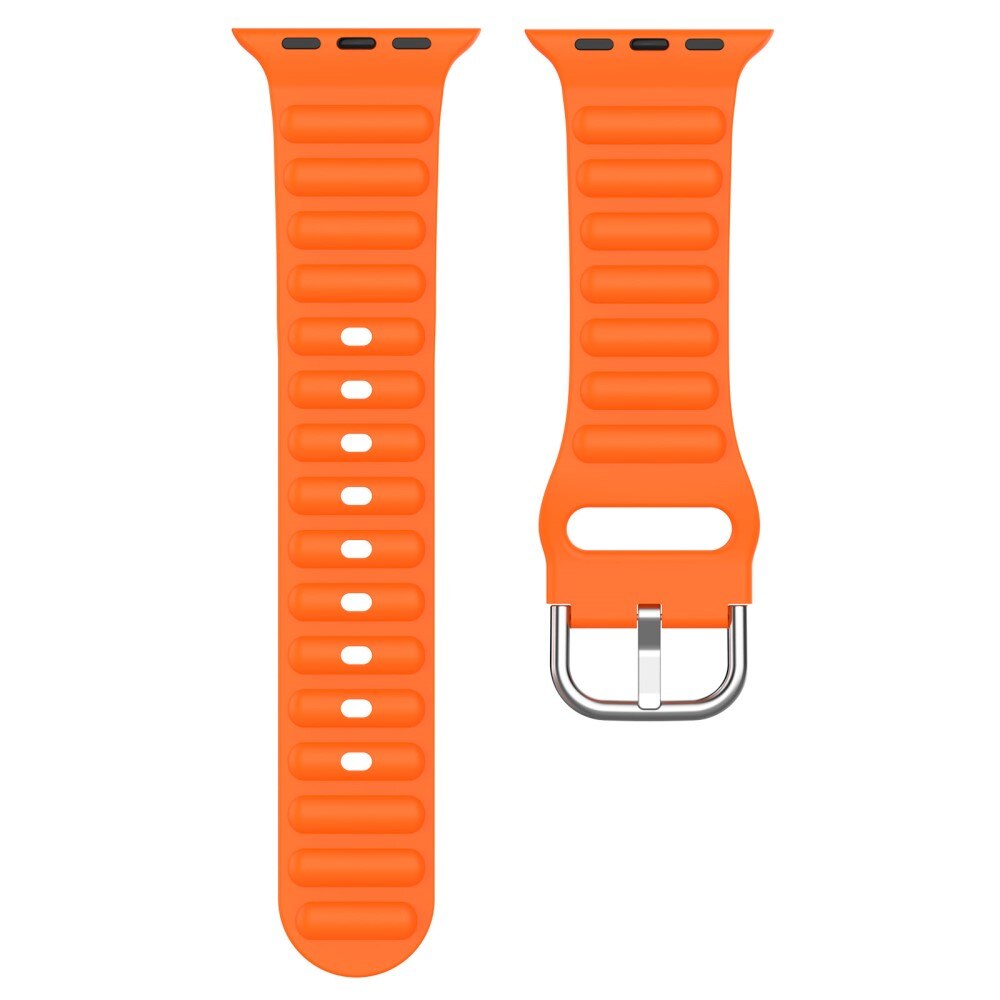 Correa silicona Resistente Apple Watch SE 44mm naranja