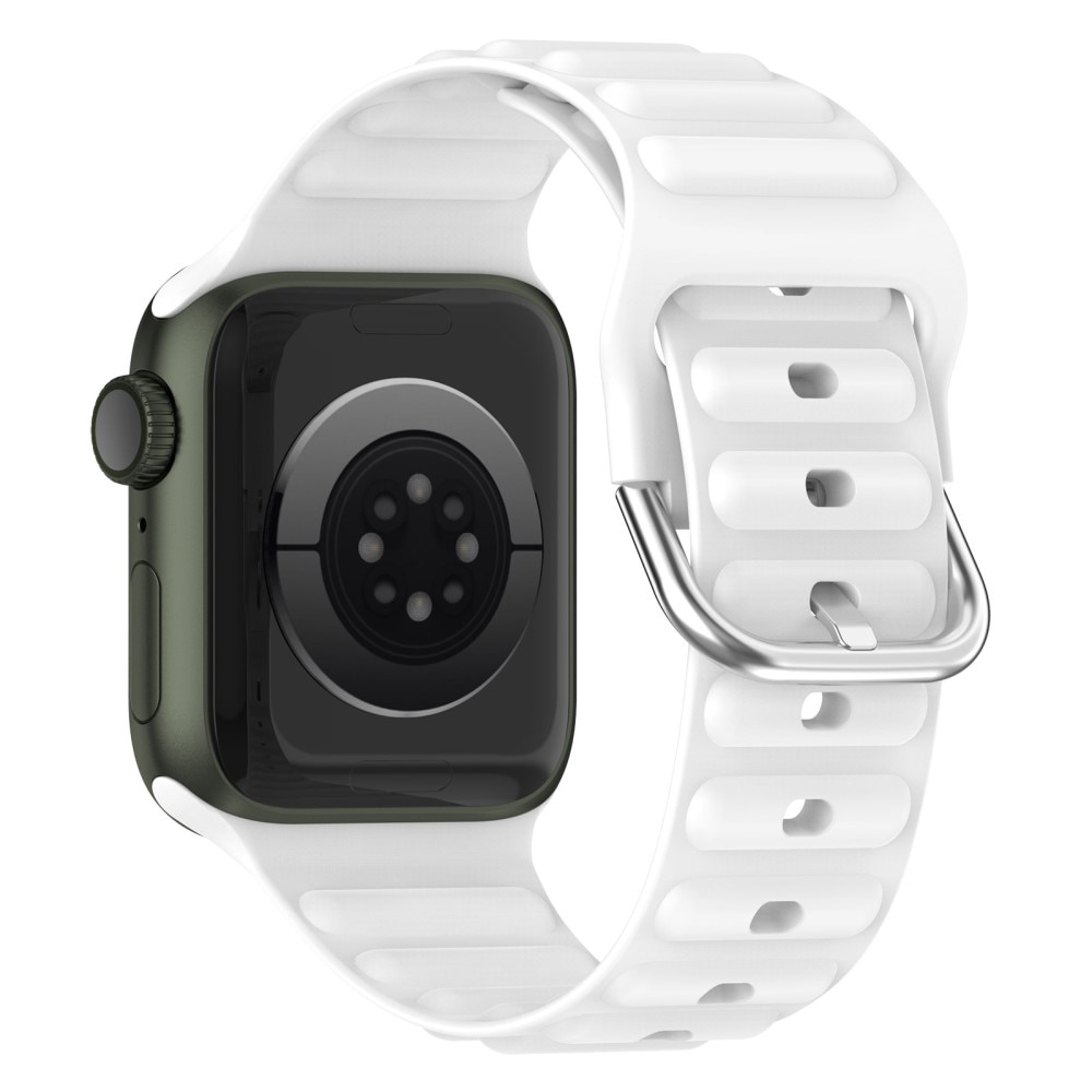 Correa silicona Resistente Apple Watch 45mm Series 7 blanco