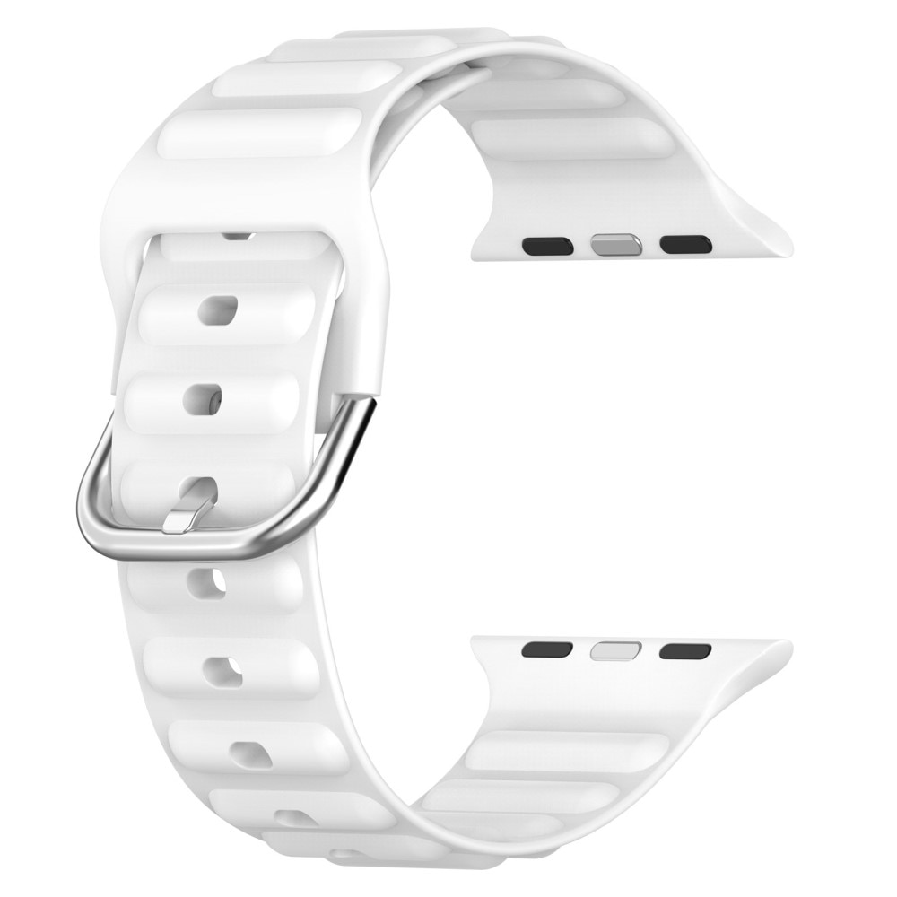 Correa silicona Resistente Apple Watch 45mm Series 7 blanco
