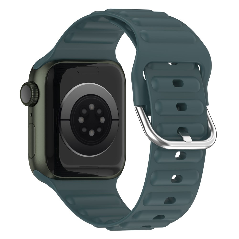 Correa silicona Resistente Apple Watch Series 10 46mm verde oscuro