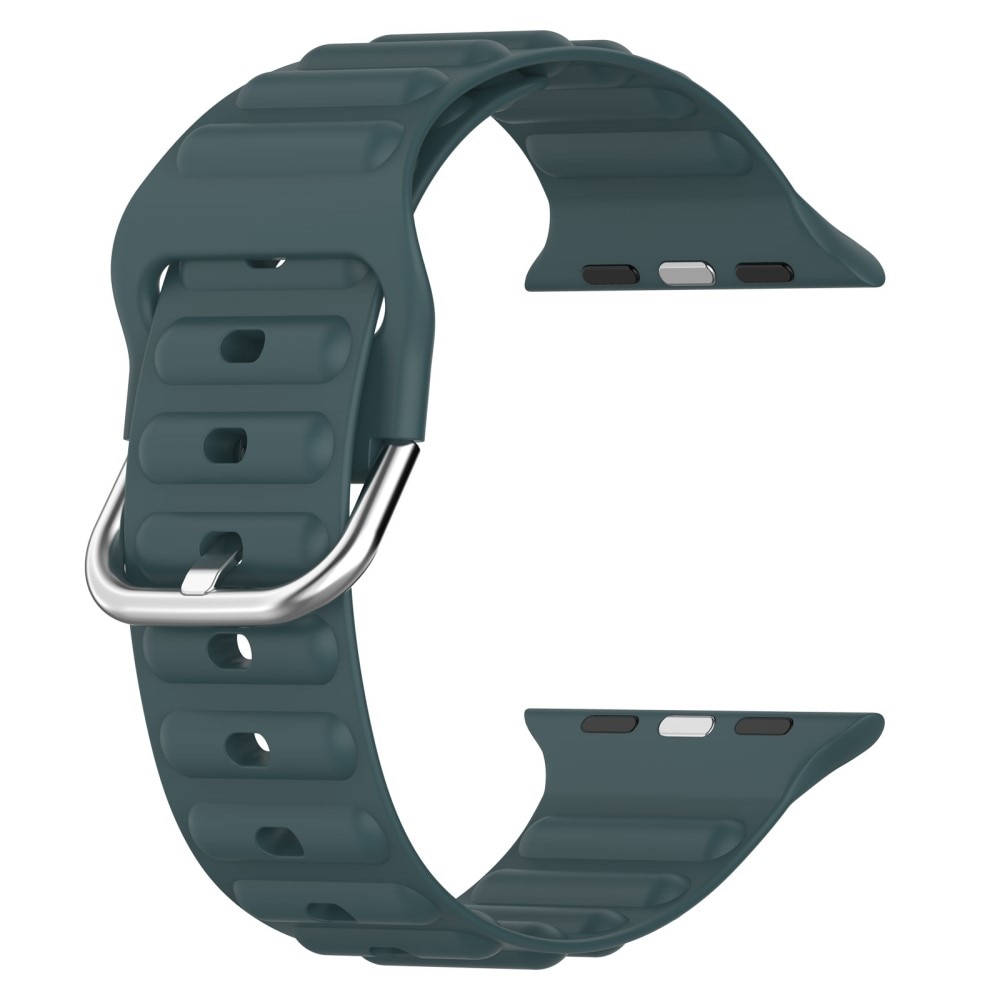 Correa silicona Resistente Apple Watch Series 10 46mm verde oscuro
