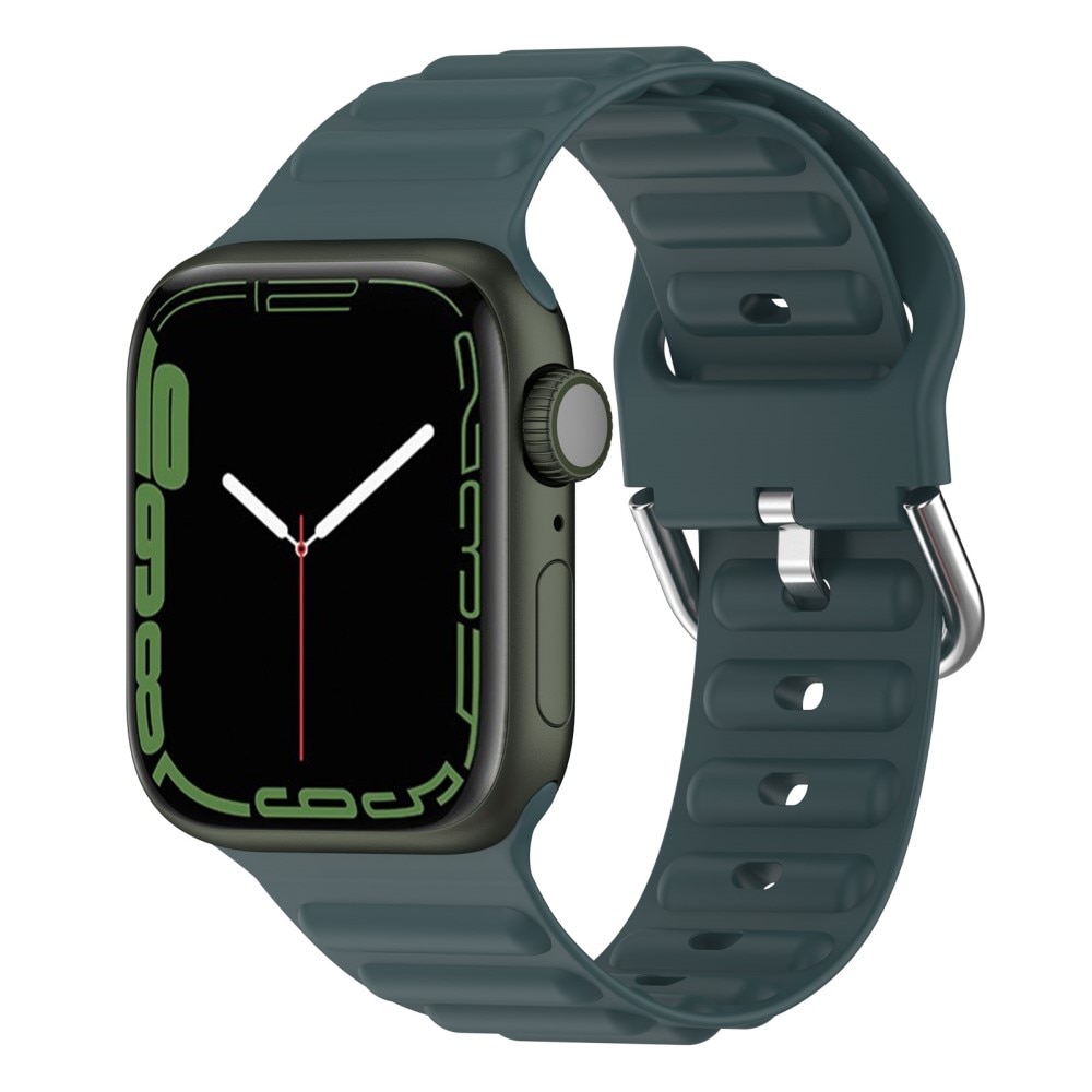 Correa silicona Resistente Apple Watch Series 10 46mm verde oscuro