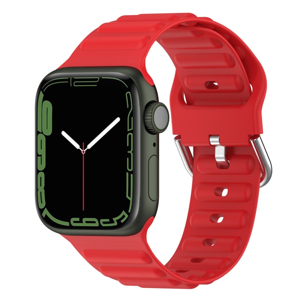 Correa silicona Resistente Apple Watch 44mm rojo