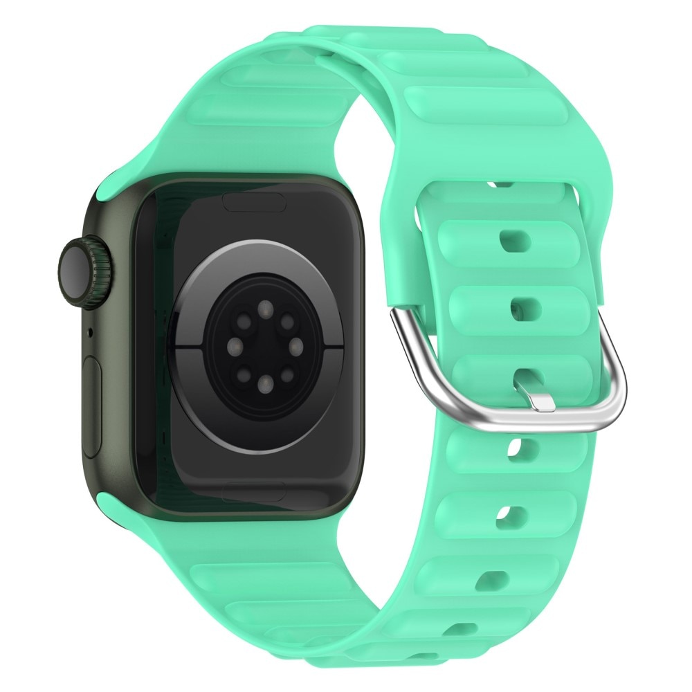 Correa silicona Resistente Apple Watch 45mm Series 7 verde