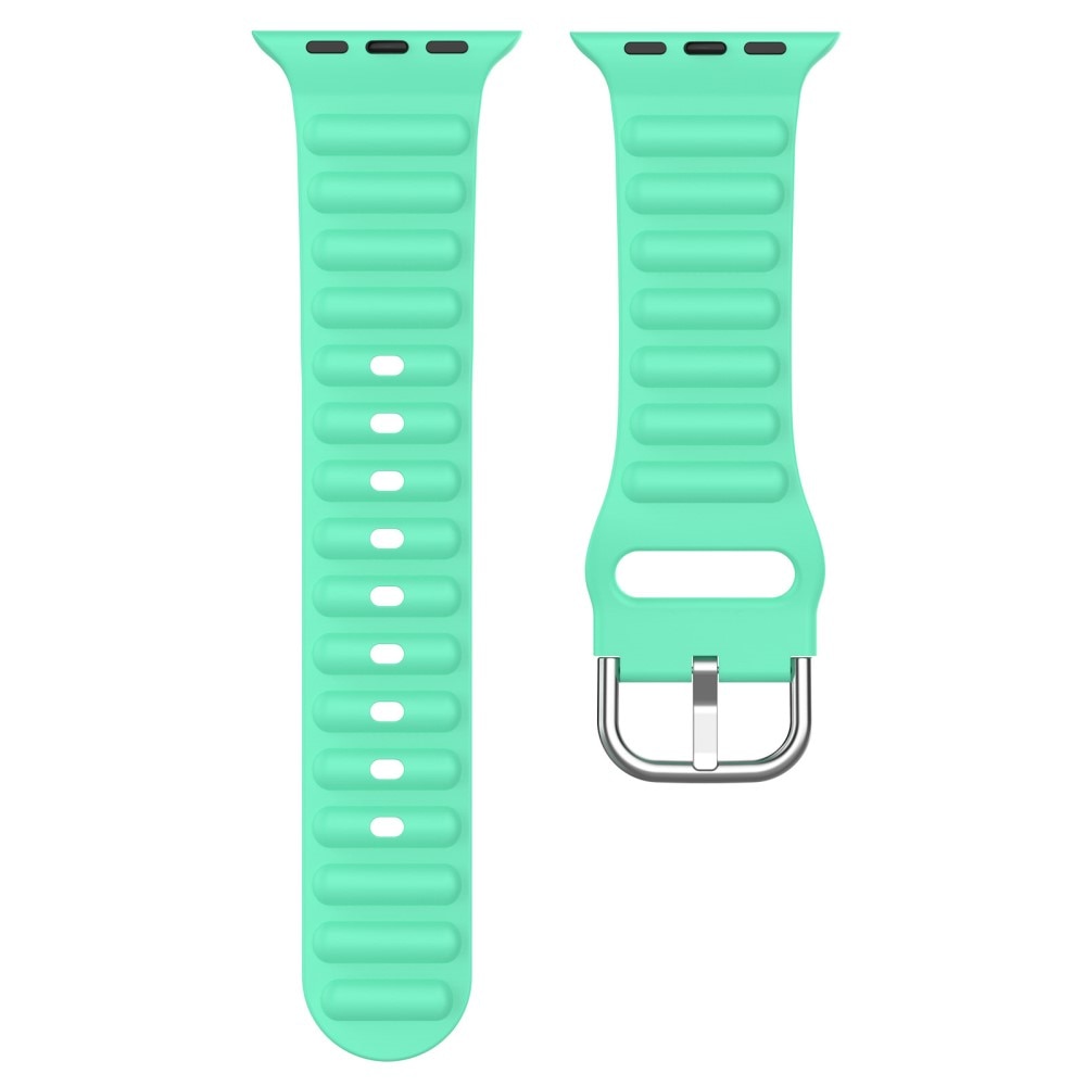 Correa silicona Resistente Apple Watch 45mm Series 7 verde