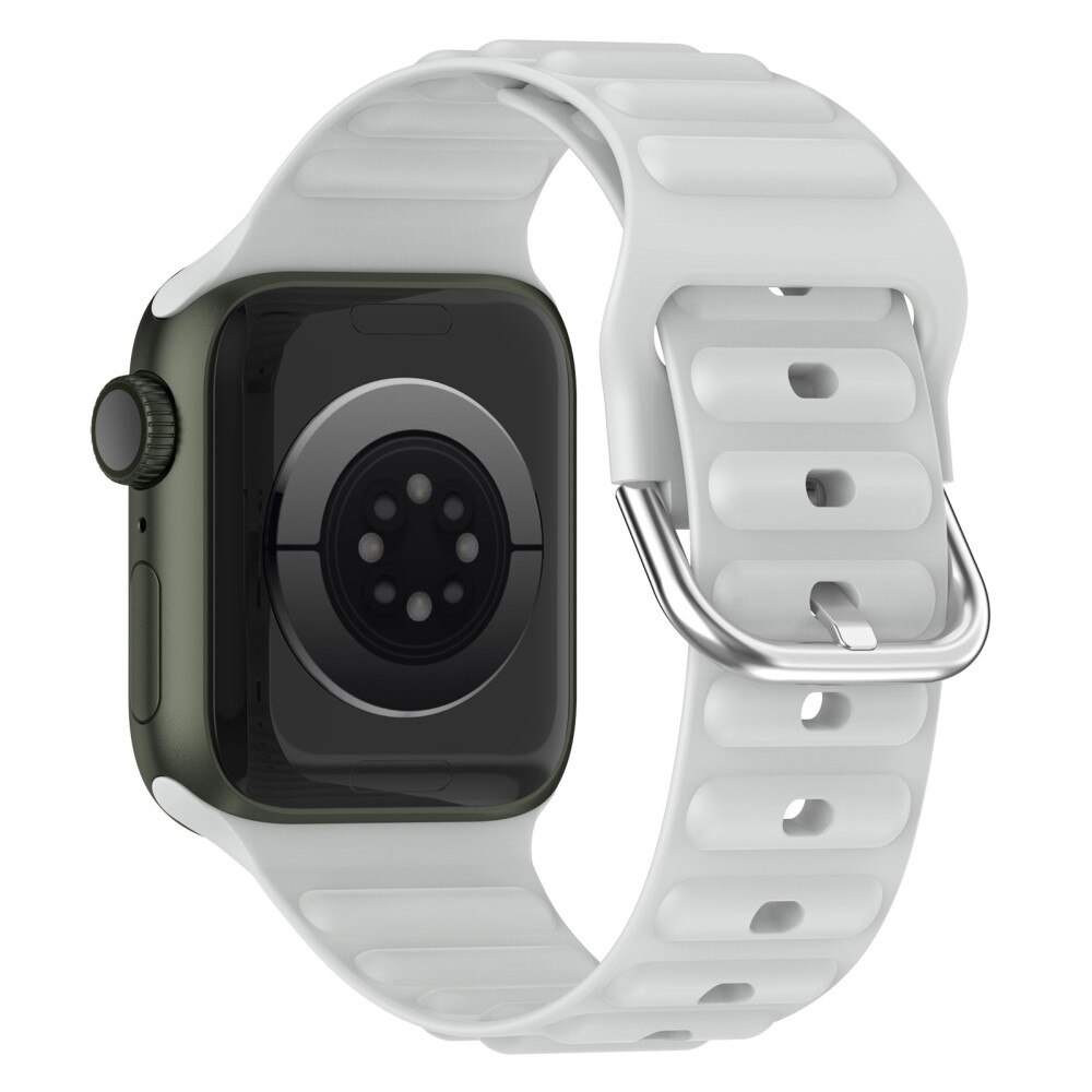 Correa silicona Resistente Apple Watch 45mm Series 7 gris