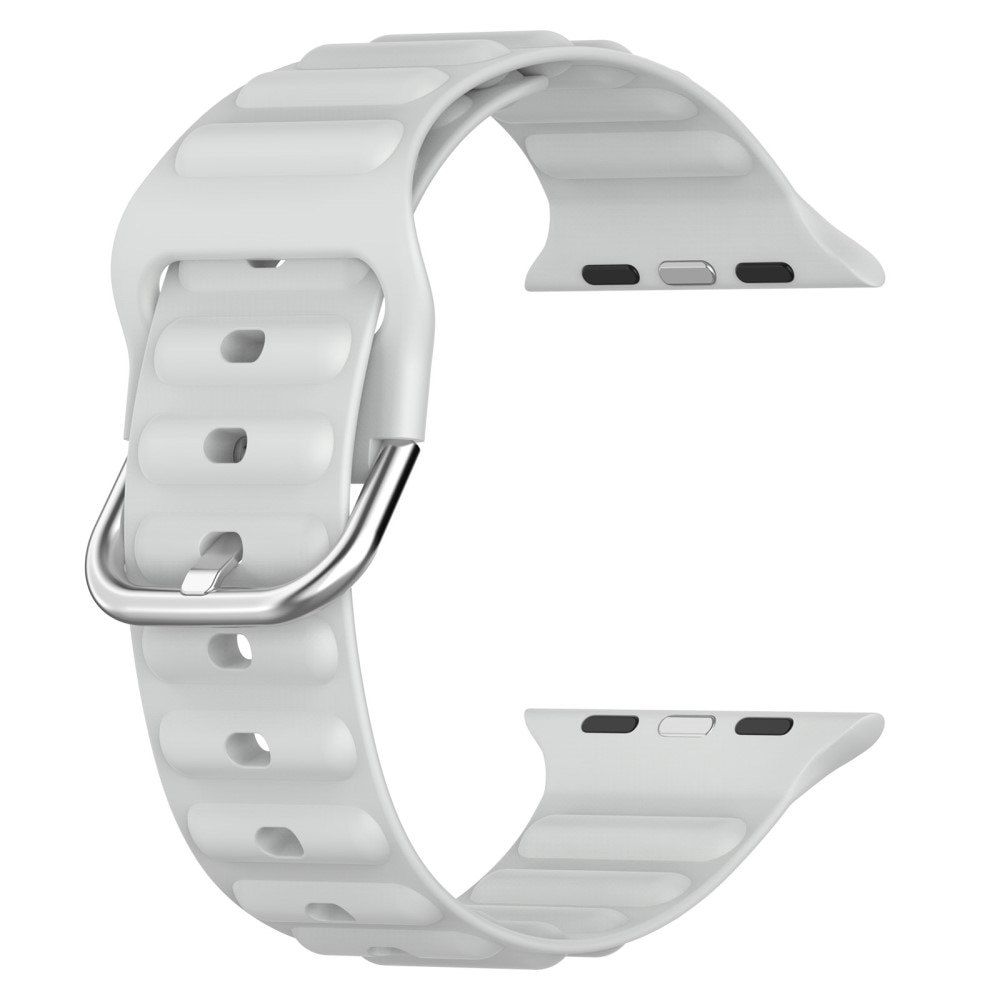 Correa silicona Resistente Apple Watch 45mm Series 7 gris