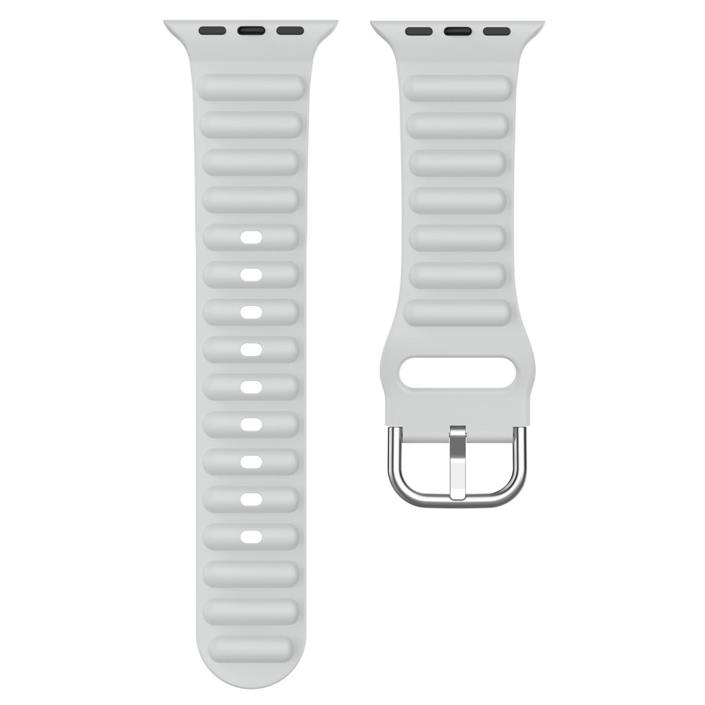 Correa silicona Resistente Apple Watch 45mm Series 7 gris