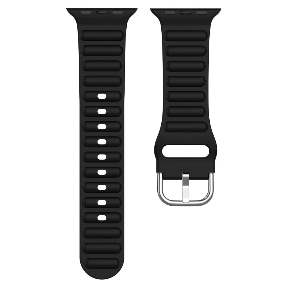 Correa silicona Resistente Apple Watch 41mm Series 8 negro