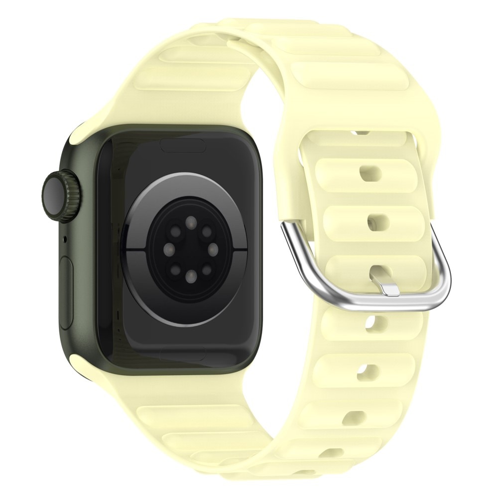 Correa silicona Resistente Apple Watch 41mm Series 9 amarillo