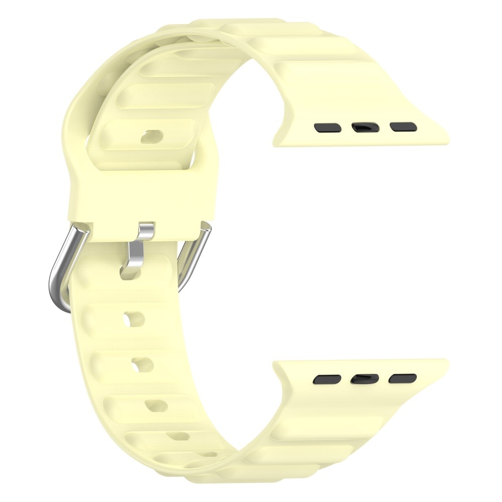 Correa silicona Resistente Apple Watch 41mm Series 9 amarillo