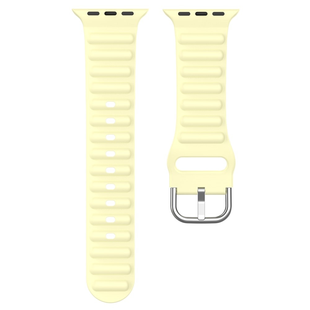 Correa silicona Resistente Apple Watch 41mm Series 9 amarillo