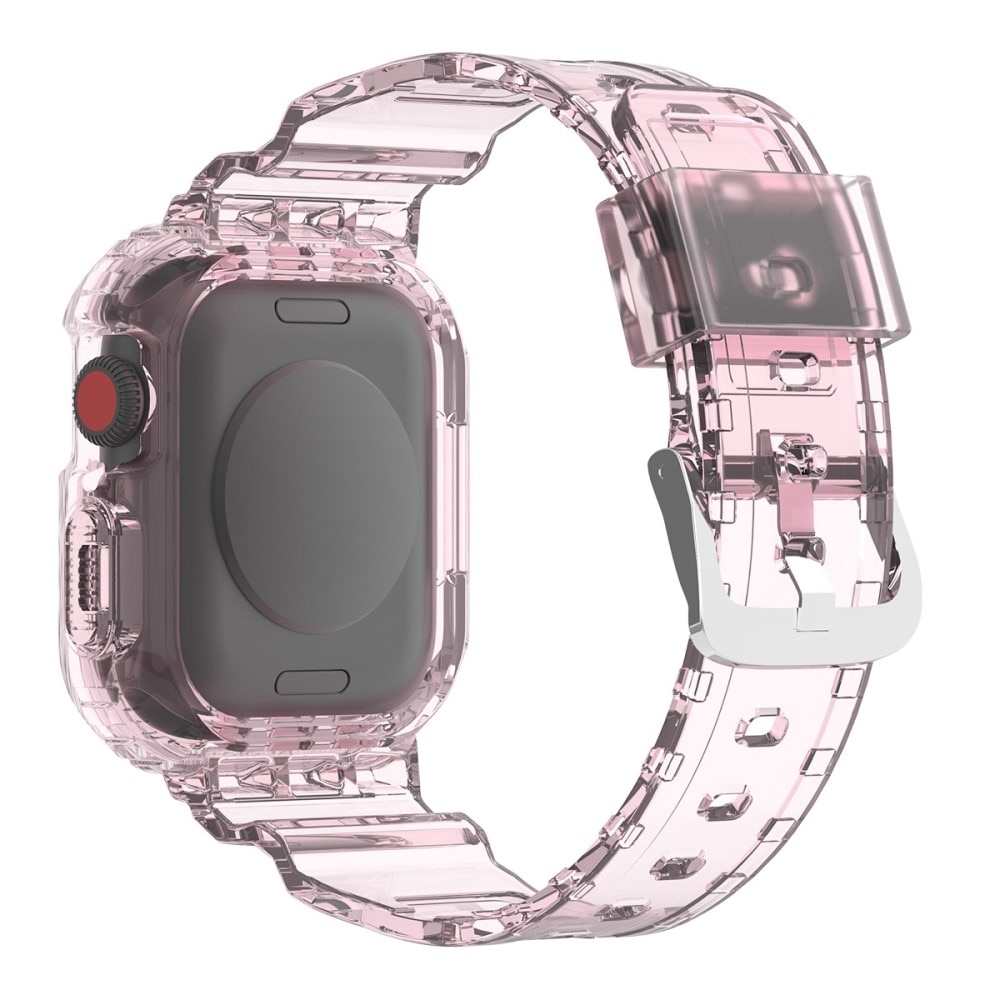 Correa con funda Crystal Apple Watch SE 44mm rosado