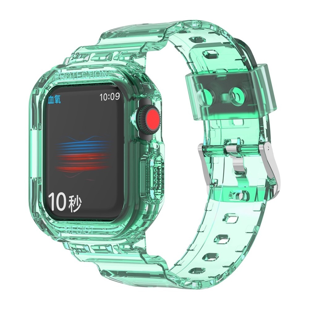 Correa con funda Crystal Apple Watch 45mm Series 7 verde