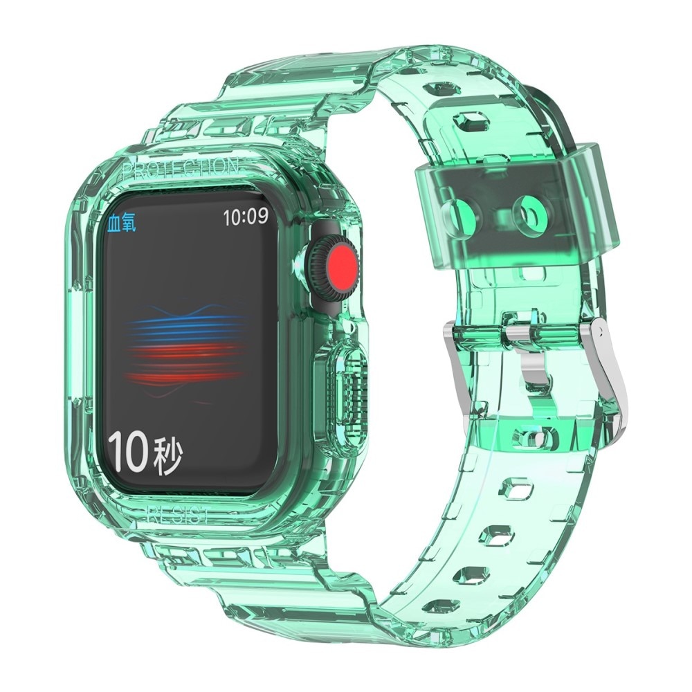 Correa con funda Crystal Apple Watch 45mm Series 9 verde