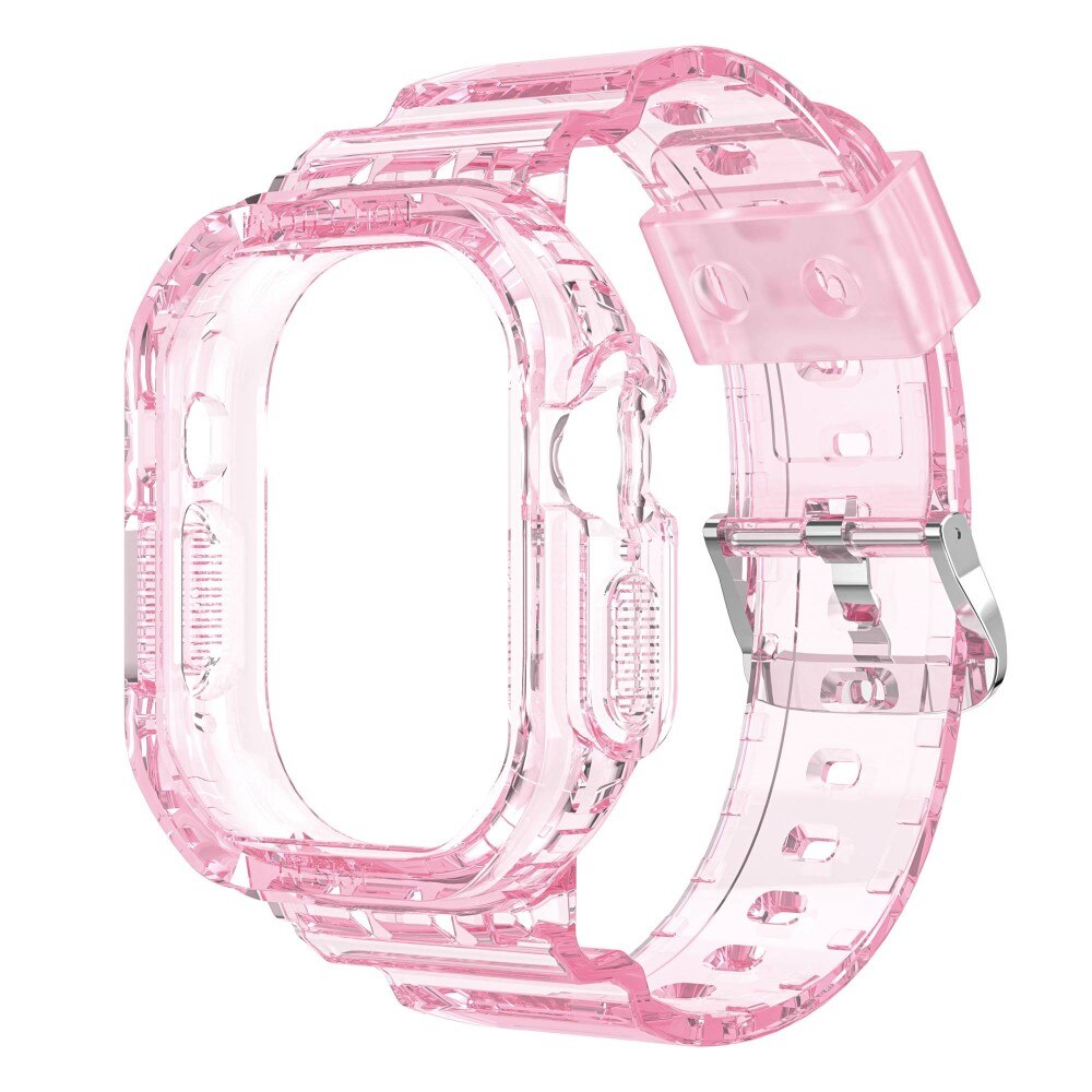 Correa con funda Crystal Apple Watch Ultra 49 mm Rosado