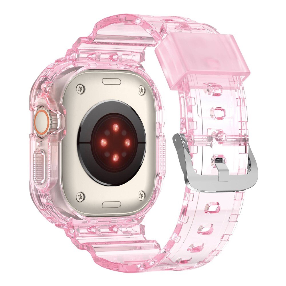 Correa con funda Crystal Apple Watch Ultra 49 mm Rosado