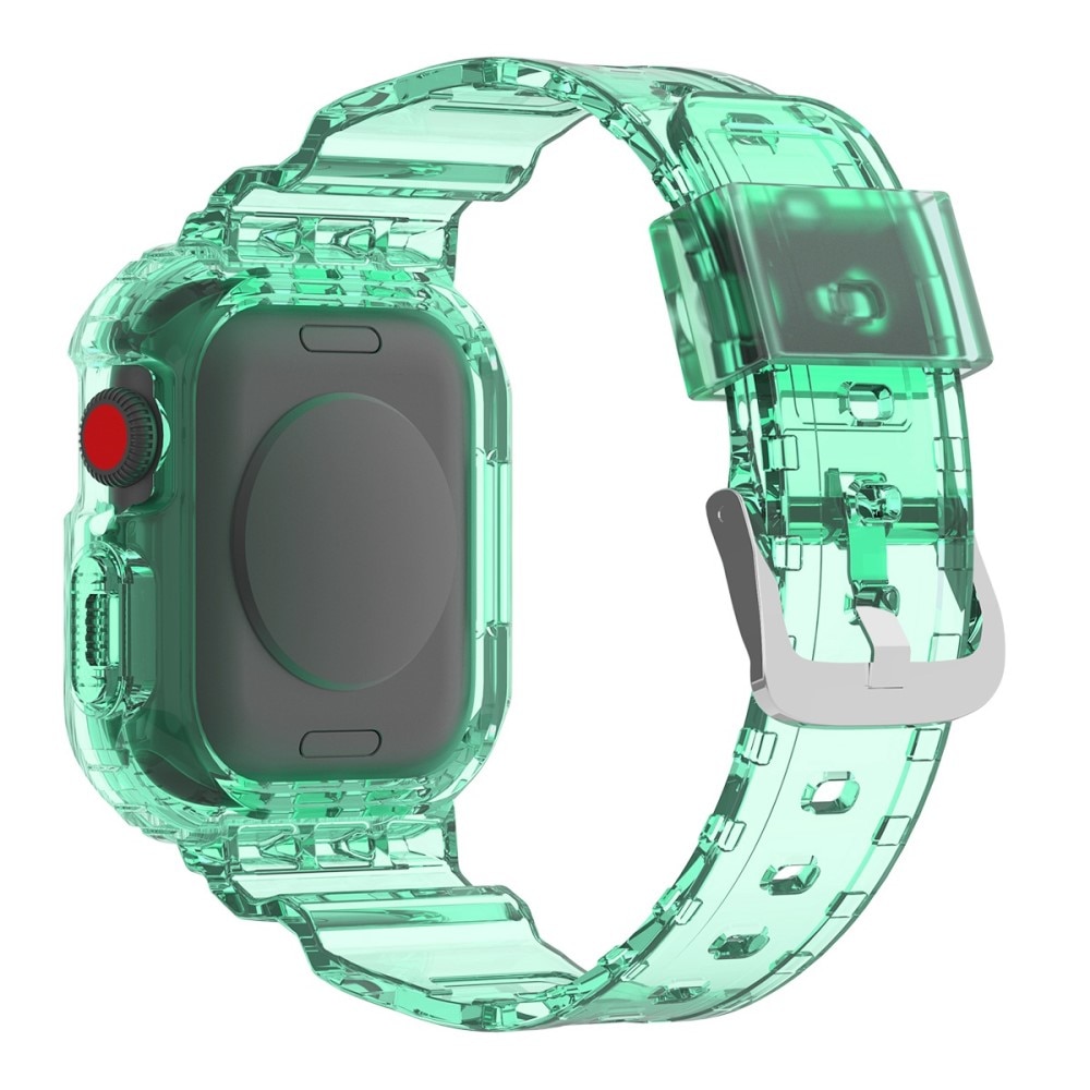 Correa con funda Crystal Apple Watch 41mm Series 9 verde
