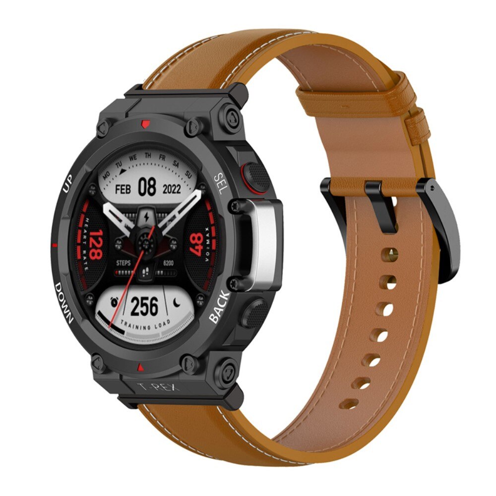 Correa de Piel Amazfit T-Rex 2 Marrón