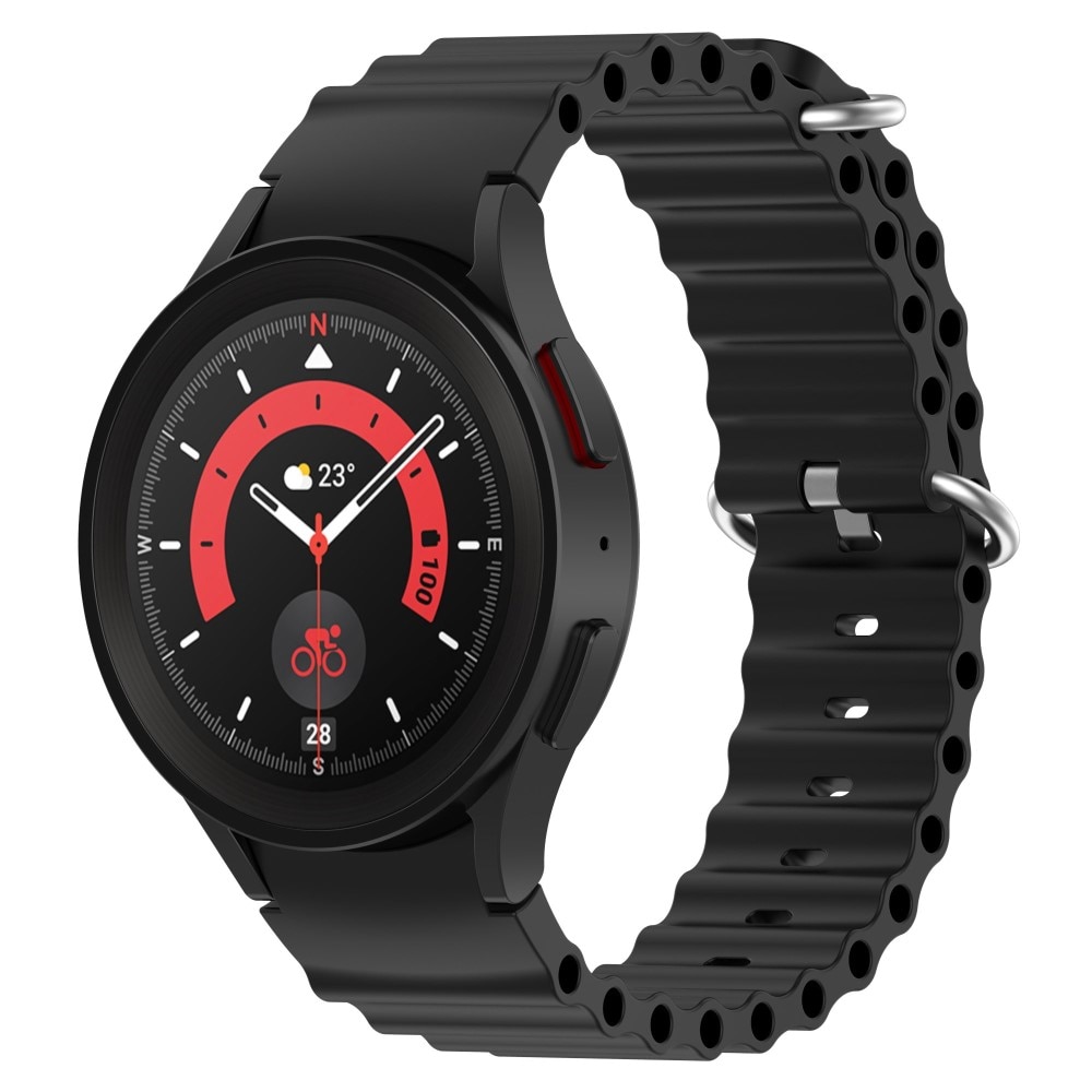 Full Fit Correa silicona Resistente Samsung Galaxy Watch 6 Classic 43mm, negro